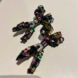 6cm闪亮晶晶鸭嘴夹韩国发饰边夹发卡刘海固定神器水钻发夹子