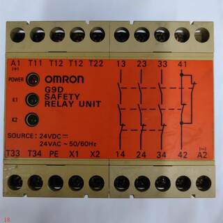 OMRON G9D G9D-301 G9D301 24VDC/AC欧姆龙安全继电器模块 九成新