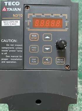 400W东元台安变频器N310-20P5-HX，功能完好二手