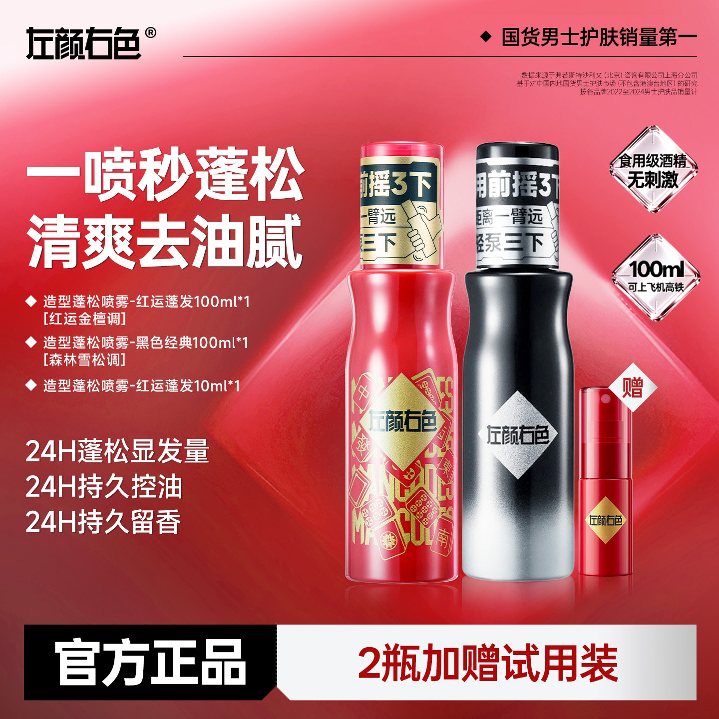 左颜右色蓬松水定型喷雾男士新年款头发造型自然控油啫喱水发胶粉,美发护发/假发,发胶/发泥/发蜡,淘宝优惠券,粉丝福利购,淘宝优惠卷