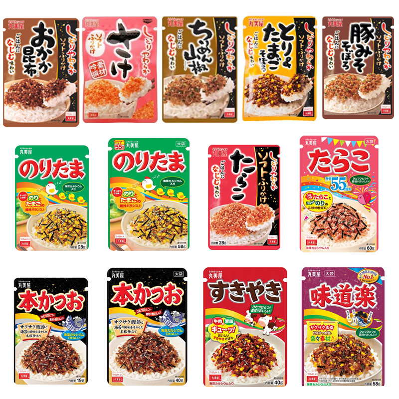 日本进口丸美屋 三文鱼鸡蛋明太子昆布牛肉味道乐拌饭料调味料
