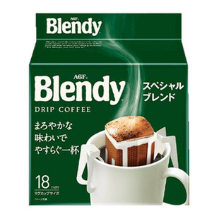 日本进口AGF blendy挂耳咖啡浓郁手冲滤袋美式无蔗糖速溶黑咖啡粉