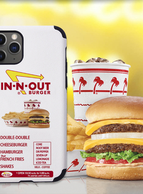 加州IN N OUT汉堡手机壳se17plus苹果12XSMAX13XR14适用iphone11PRO15Ultra华为安卓可定制
