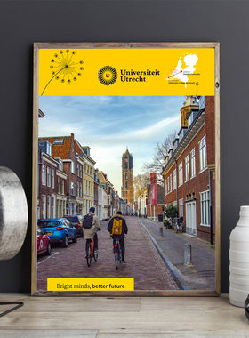 Utrecht挂画乌得勒支大学装饰画卧室 办公现代简约卧室客厅 背景