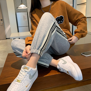 包邮运动裤女2023春季新款宽松显瘦卫裤哈伦裤束脚休闲裤女