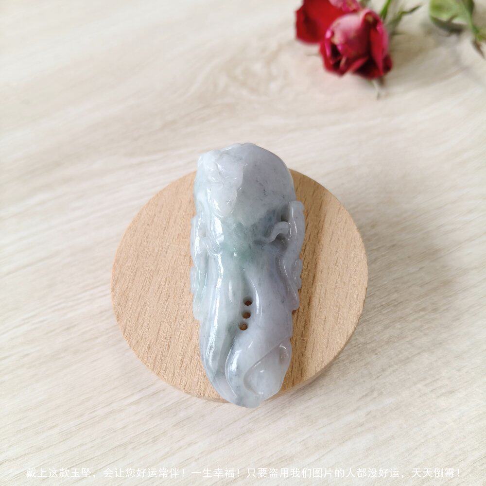 新款人生如意天然翡翠招财护身玉吊坠提升气质玉佩召唤好运玉石