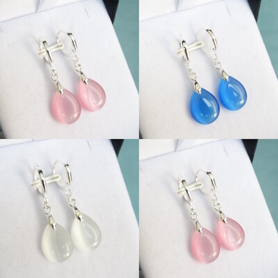 鸿运翡翠原创玉女纯银新款耳圈