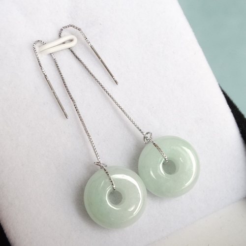 天然翡翠招八方财富旺事业玉耳线