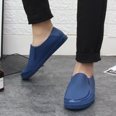 低帮雨鞋 夏季 男新款 时尚 休闲防水工作鞋 厨房防滑短筒胶鞋 洗车水鞋