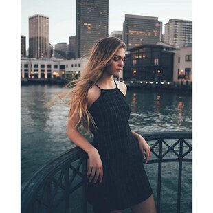 3614款 20161风吊带AA格子复古连衣裙A字群