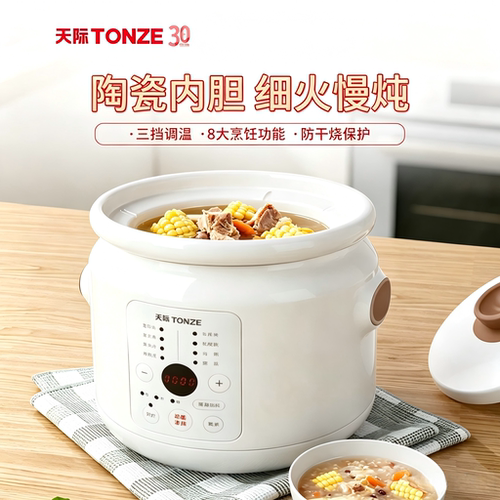 天际陶瓷电炖炖锅煮粥电砂锅