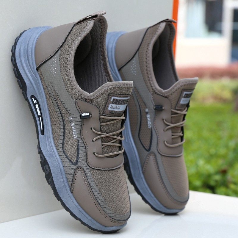 【超轻】男鞋夏天网面户外休闲运动鞋透气软底轻薄爸爸老人健步鞋