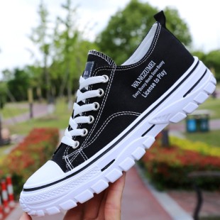 潮流板鞋 透气帆布鞋 男士 男鞋 子男厚底增高潮鞋 2026新款 休闲鞋 春季