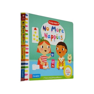 现货 英文原版 尿不湿再见  No More Nappies (Big Steps) 纸板翻翻书 儿童如厕训练绘本 2-6岁