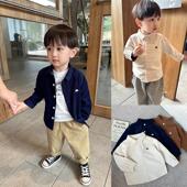 衣服 上衣宝宝秋季 男童小象卡通刺绣灯芯绒衬衫 婴幼儿童翻领Polo衫