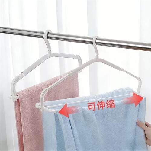 简易可伸缩折叠衣架家用多层晾衣架阳台晒被子床单加粗加大挂衣架