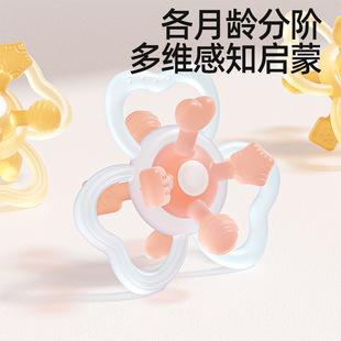 婴儿安抚牙胶防吃手神器可啃咬水煮硅胶咬胶宝宝磨牙棒食品接触级