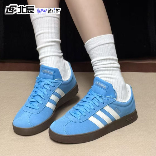 阿迪达斯系带情侣低帮T字头板鞋