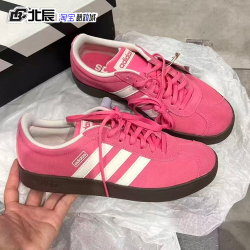 阿迪达斯男女板鞋VL COURT翻毛皮复古休闲鞋运动潮流德训鞋KK4650