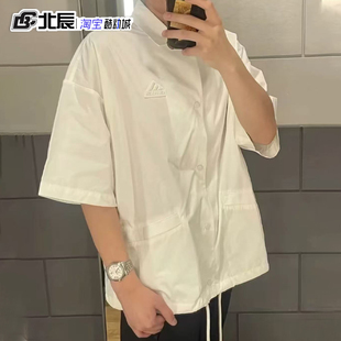 阿迪达斯ADIDAS情侣衬衫 宽松夹克IT3957 翻领外套梭织运动休闲半袖