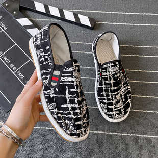 西山花布鞋 春秋 男女牛筋底手工鞋 透气软底工作开车老北京防臭布鞋