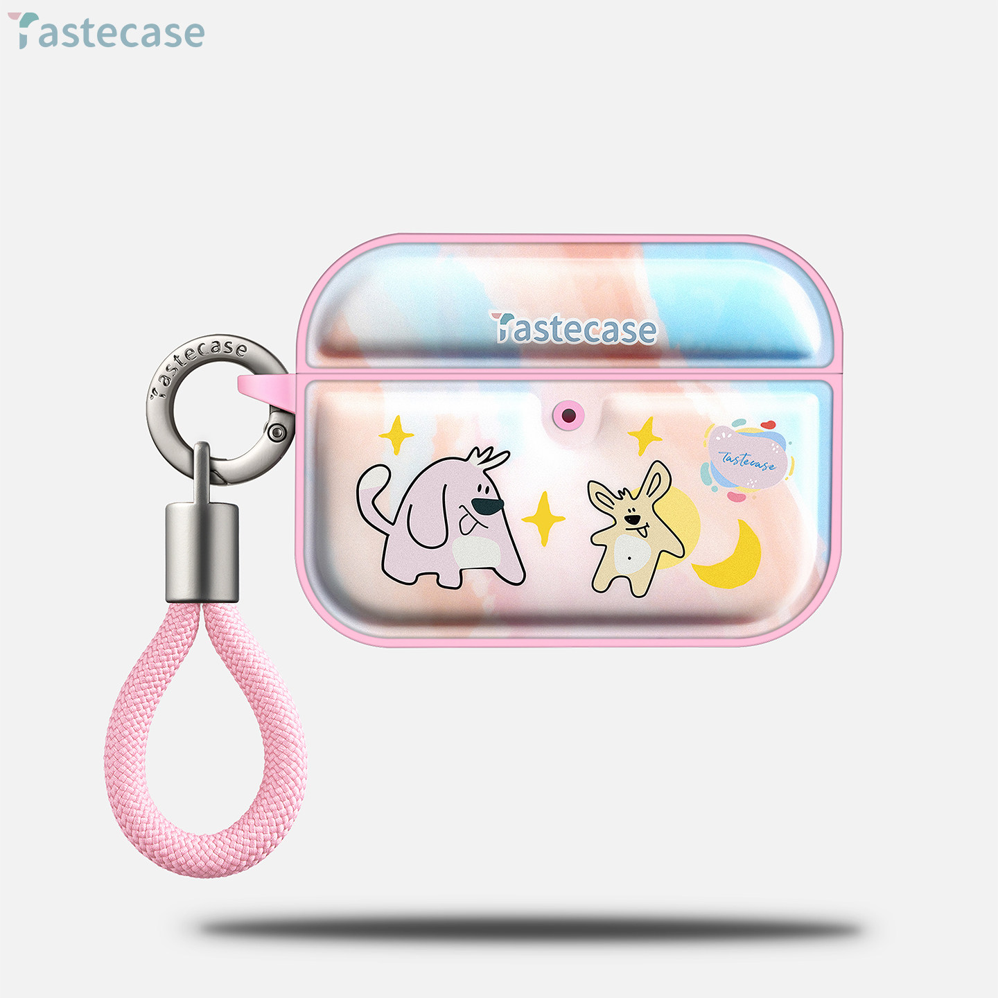 Tastecase月亮小狗奇妙夜磁吸耳机套适用苹果AirPodsPro三代/4/3/2代耳机壳挂绳原创新款可爱狗狗防摔保护壳