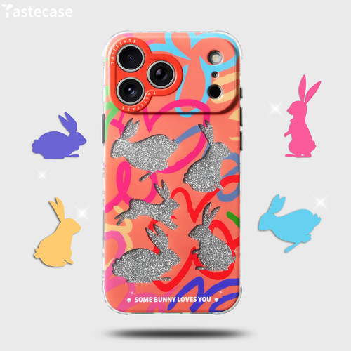 【全包相机按键】闪粉钻石兔子壳