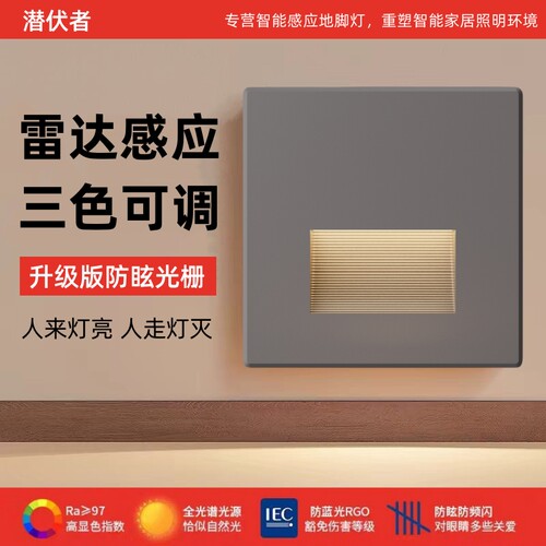 LED防眩光栅雷达感应地脚灯86型