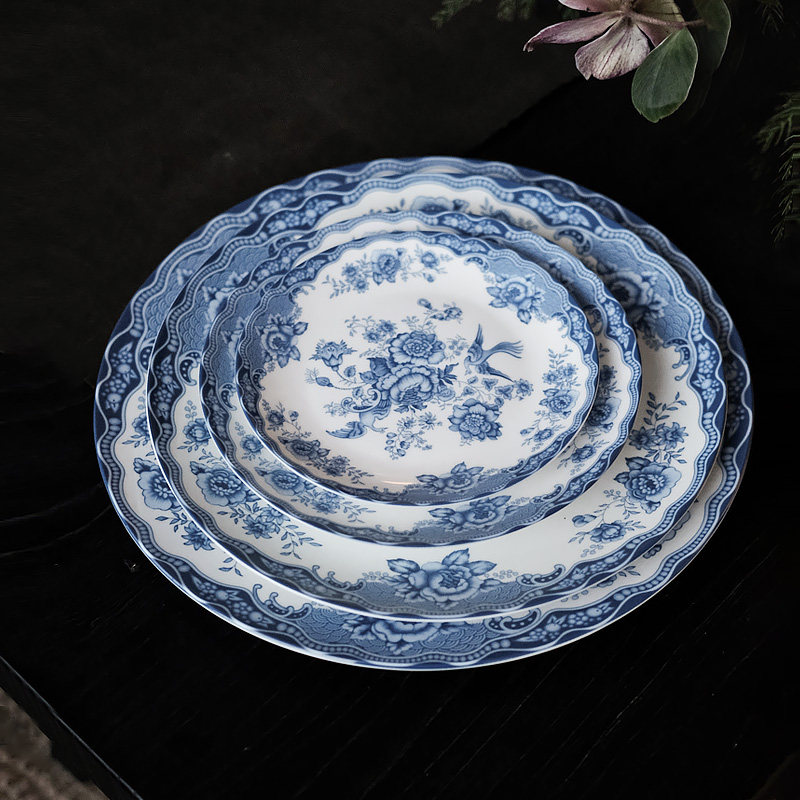 新中式高端精致高颜值陶瓷盘菜盘