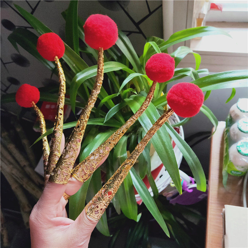 复古贵妃嫔摄影楼化妆造型风装明清宫廷剧后宫手指套护指甲太皇后