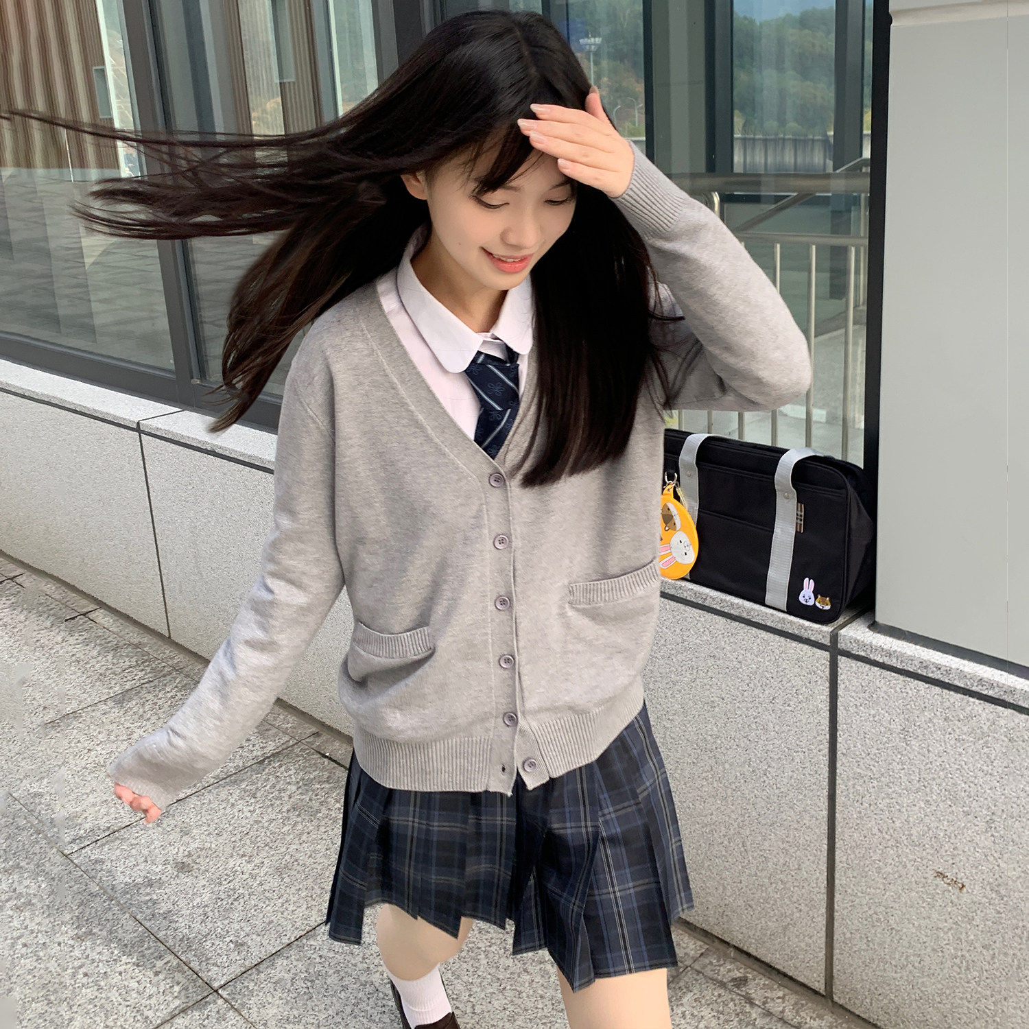学院风JK毛衣开衫多色长