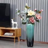 陶瓷花瓶客厅落地插花大号ins北欧风轻奢电视柜装 饰摆件家居饰品