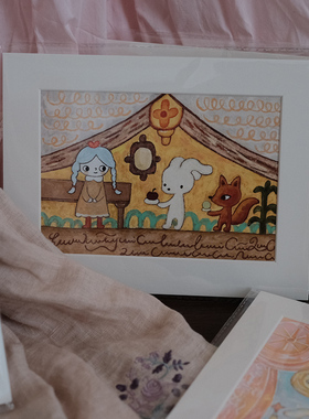Hi Lovely.Zoeeeeelab亲笔签名奇幻世界复制微喷装饰画