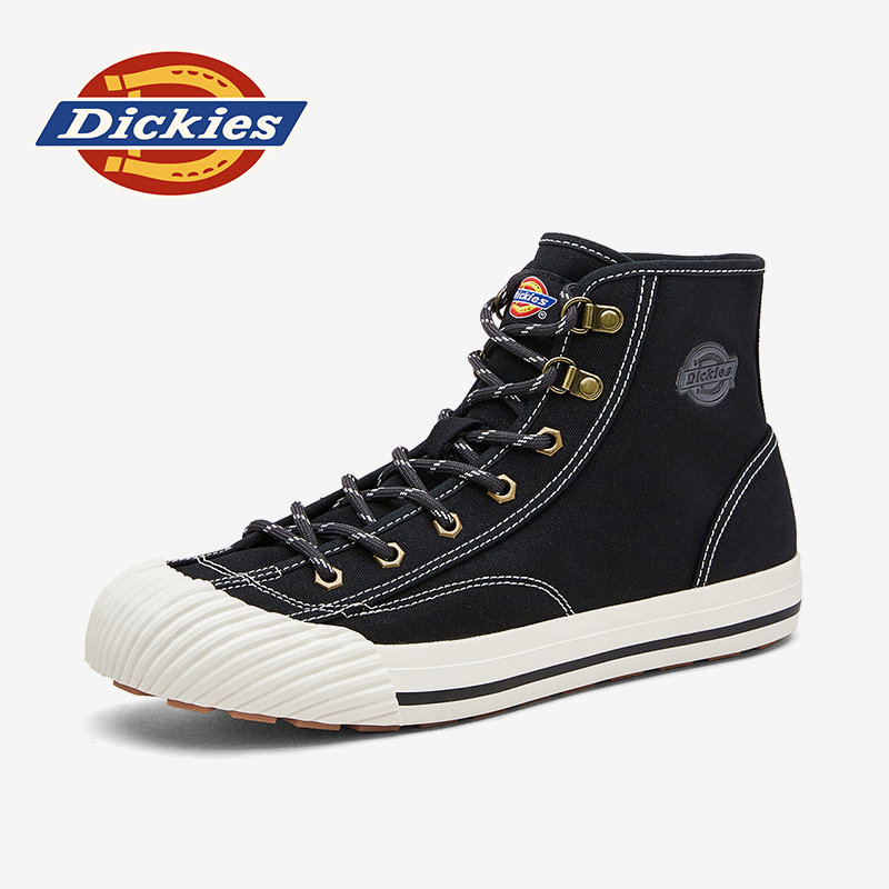 Dickies高帮帆布鞋男女同款夏季透气防滑耐磨复古贝壳头休闲板鞋