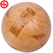 鲁班球圆球锁孔明锁小学生儿童初级积木益智拼装 玩具智力动脑解锁