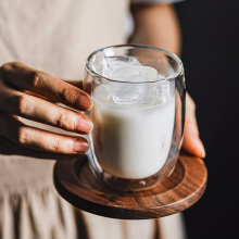 加厚高硼硅双层隔热玻璃杯花茶杯简约咖啡杯家用水杯饮料杯耐冷热