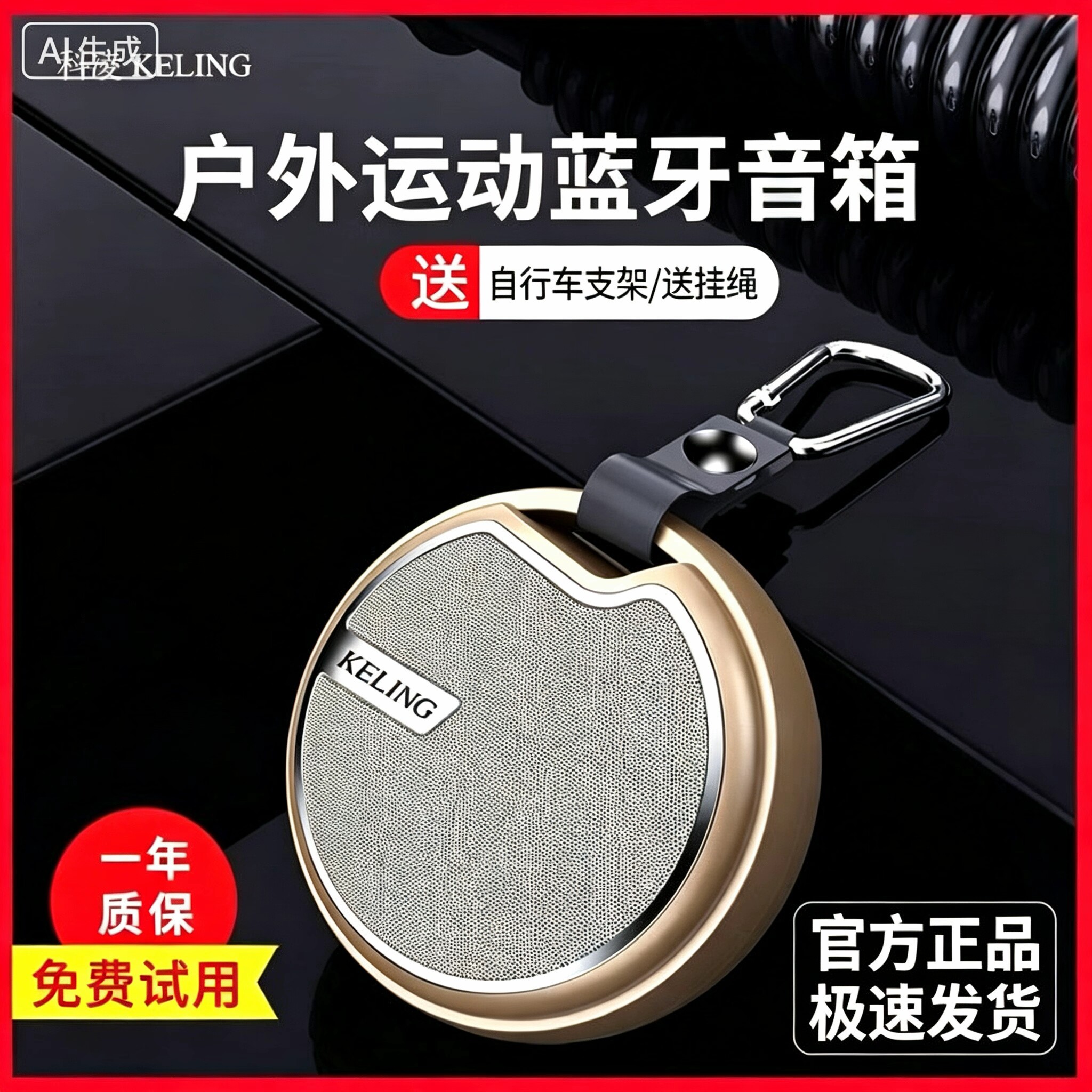 科凌A6无线蓝牙音箱高音质重低音炮插卡运动户外自行车骑行小音响