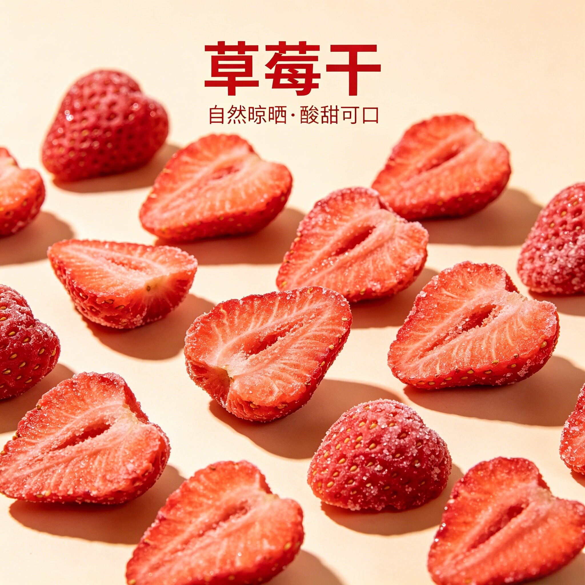 草莓干休闲零食独立200g图片