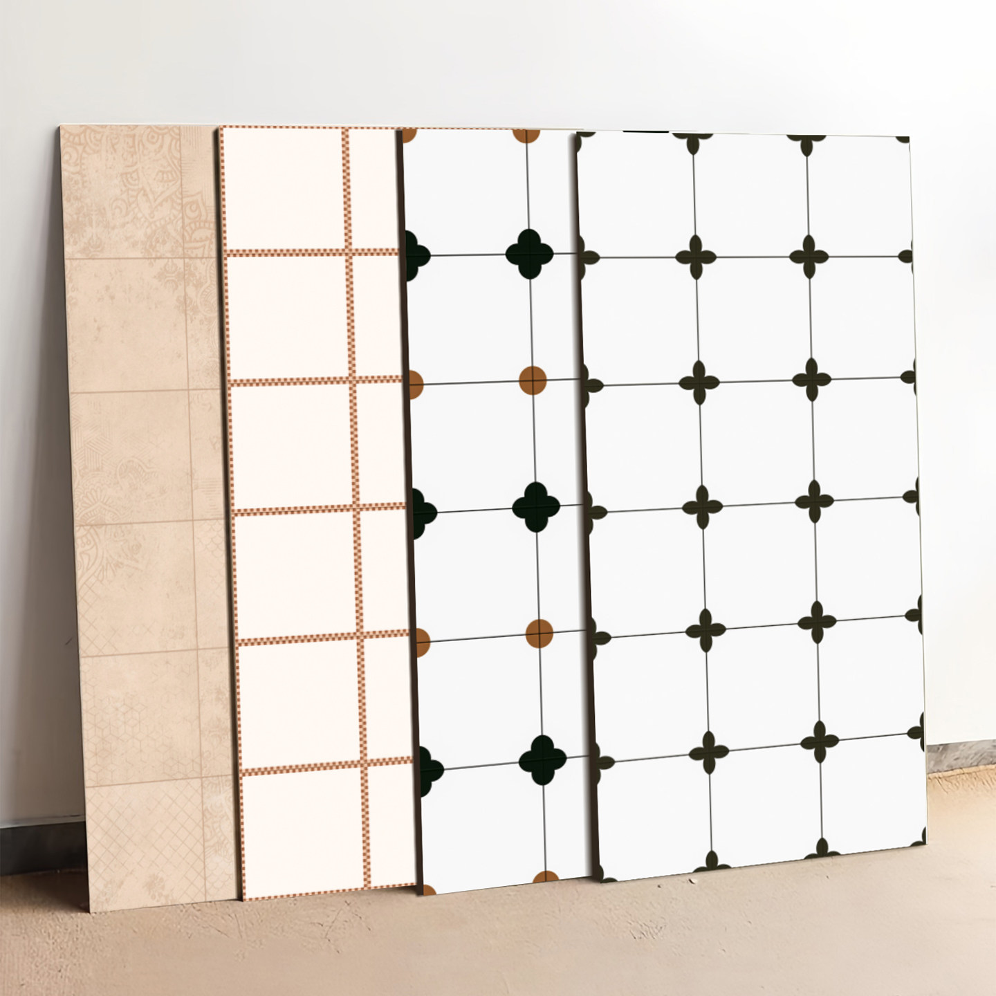 法式几何花片60x120卫生间墙面砖厨房阳台地砖哑光防滑白坯广东砖