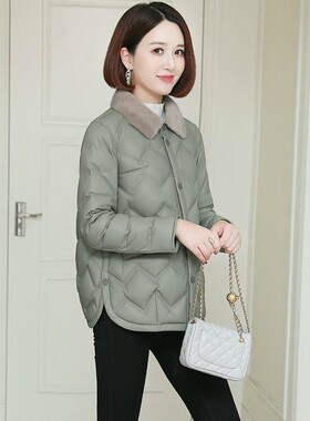 2026新款宽松毛领女士棉袄短款小个子棉衣时尚棉服女冬季加厚外套