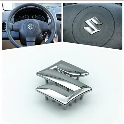 适用铃木天语SX4尚悦雨燕启悦锋驭新奥拓方向盘标志改装车标装饰