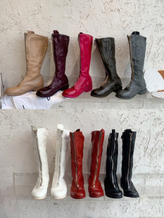 guidi410长靴2022年秋冬前拉链不过膝高筒靴鞋水洗马皮固特异靴子