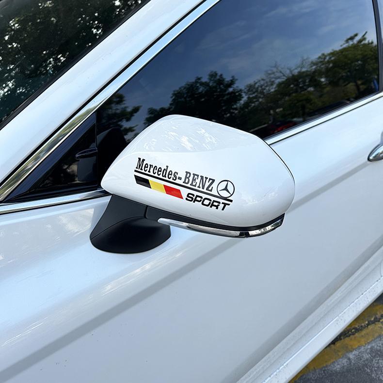 适用奔驰新E级E300LcC200LC260LGLC2新款后视镜贴纸倒车镜划痕贴