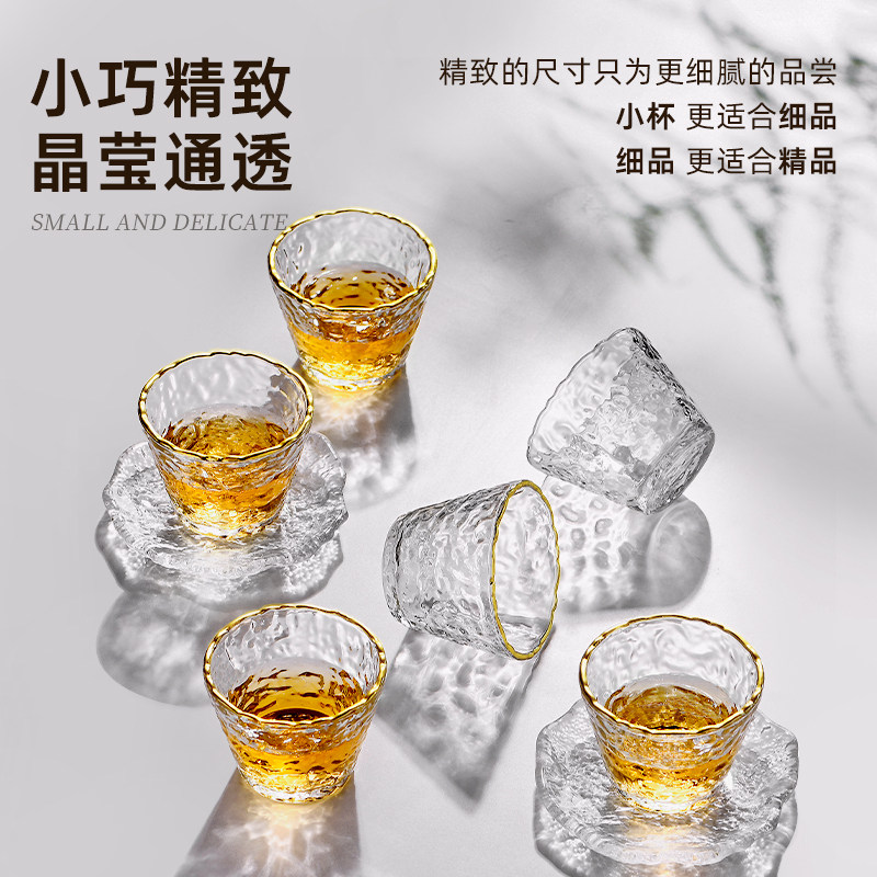 耐热玻璃小茶杯家用盖碗功夫茶具透明茶水杯主人杯品茗杯子套装,餐饮具,功夫茶具,淘宝优惠券,粉丝福利购,淘宝优惠卷
