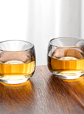 加厚水晶玻璃扳指杯功夫茶碗主人茶杯品茗板指杯个人高档杯子茶具