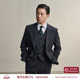 灰色男套装 商务结婚西服男士 正装 平圆方中通勤商务西装 正式 婚礼