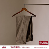 50%羊毛 平圆方中骑行套装 易打理复古商务休闲西裤 高腰西装 裤