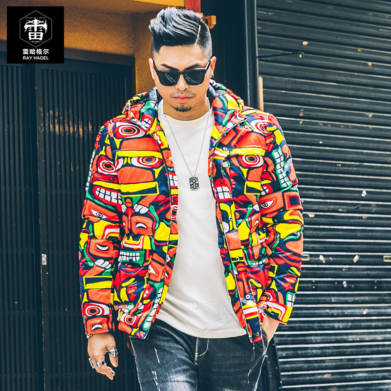 无货潮牌特大码男装嘻哈棉衣胖子加肥加大号青年保暖棉服冬季外套