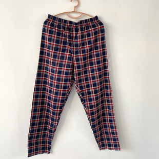 绿色迷彩家居裤 外贸原单男款 秋冬纯棉磨毛绒布睡裤