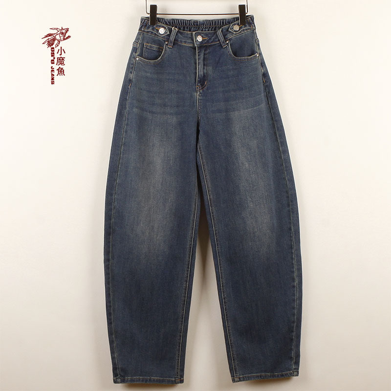 小魔鱼专柜正品女弯刀牛仔裤